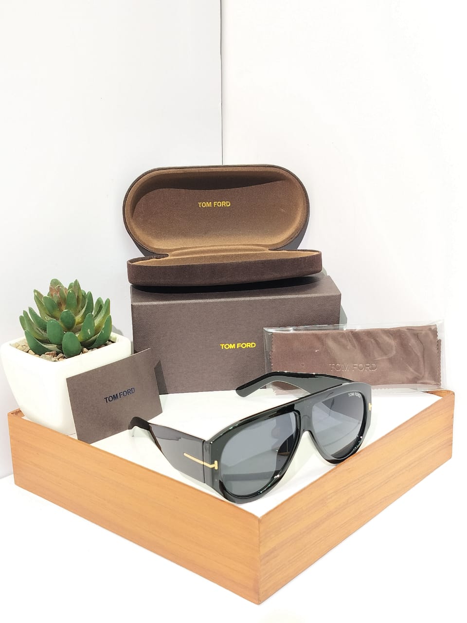 Flat Top Shield Aviator Sunglasses - Glossy Black Wide Temple Shades