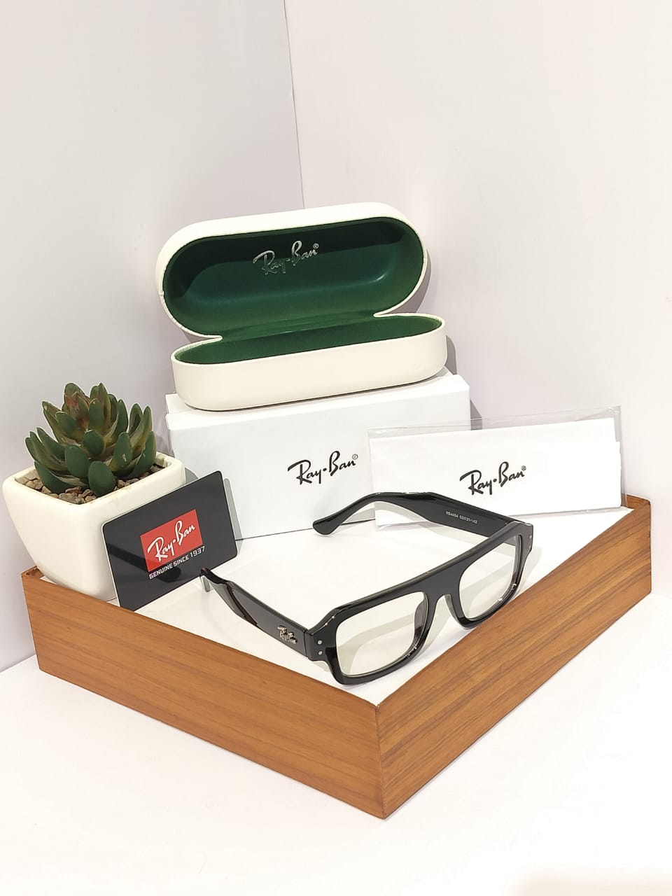 Bold Flat Top Rectangle Sunglasses - Chunky Black Acetate Shades