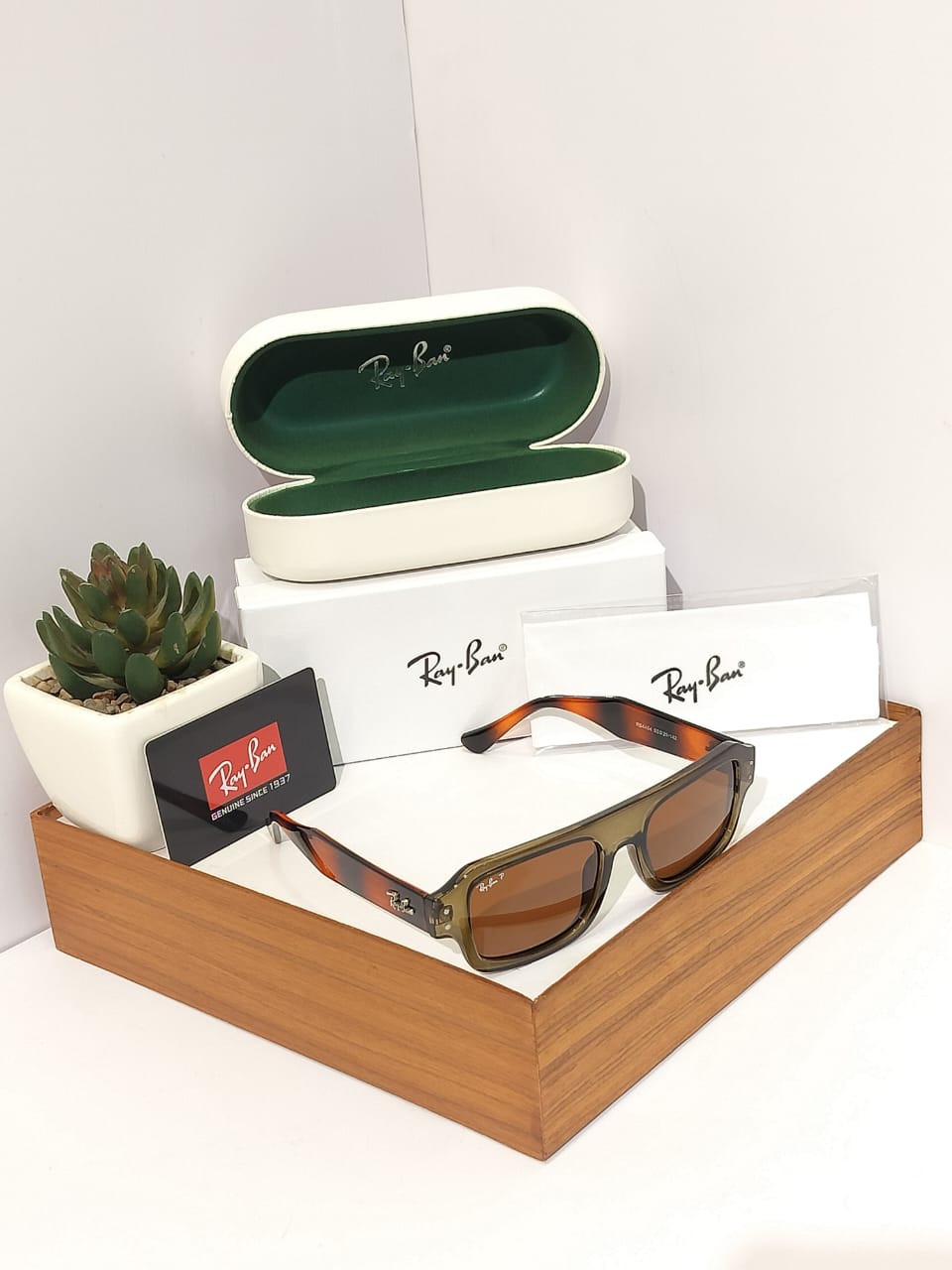 Bold Flat Top Rectangle Sunglasses - Chunky Black Acetate Shades