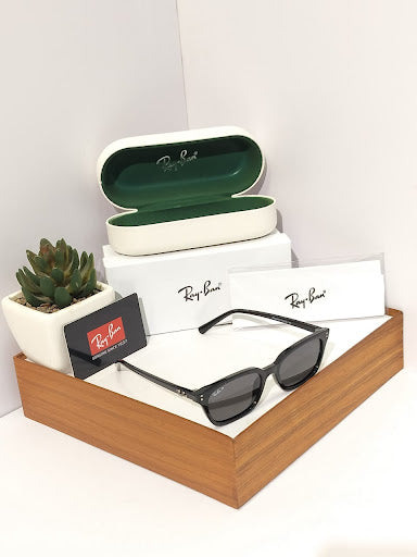 Slim Modern Rectangle Sunglasses - Low-Profile Black Acetate Shades