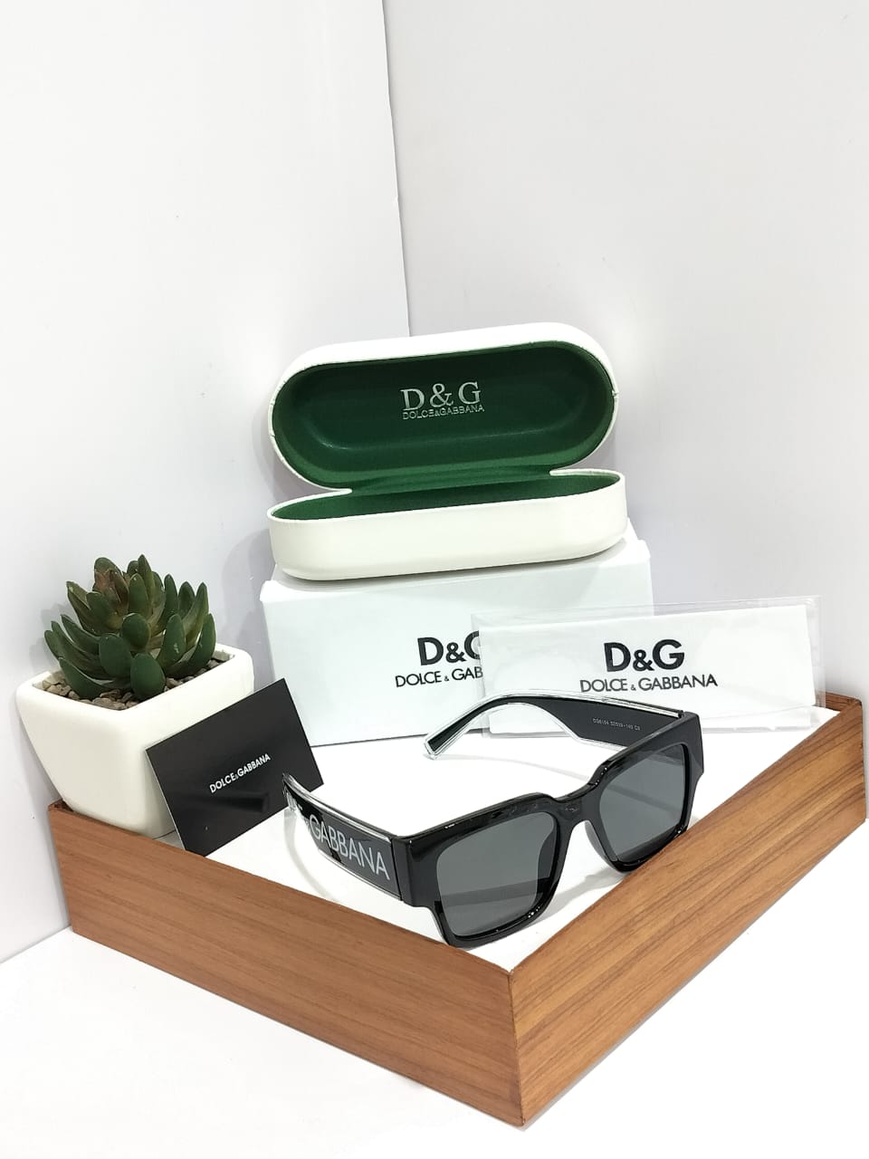 Chunky Square Acetate Sunglasses - Crystal Dual-Layer Black Statement Shades