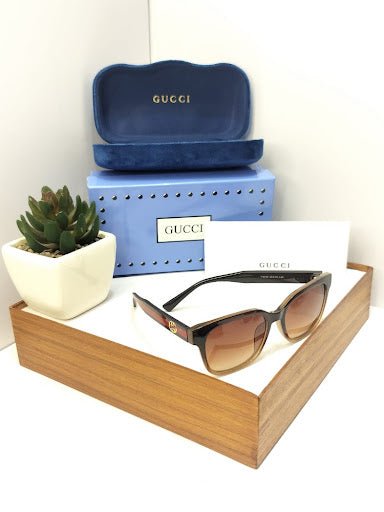Oversized Square Sunglasses with Web Stripe Temples - Retro Chic Shades (Y3319) - Hypeculture