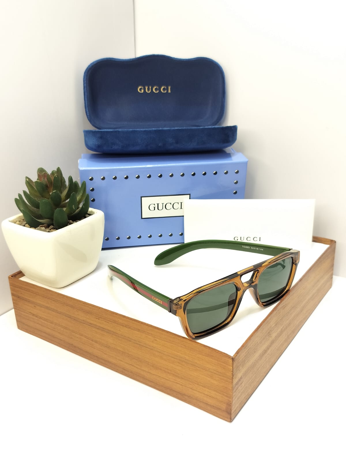 Square Aviator Sunglasses with Double Bridge - Retro Navigator Shades (TG4851) - Hypeculture