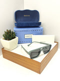 Square Aviator Sunglasses with Double Bridge - Retro Navigator Shades (TG4851) - Hypeculture