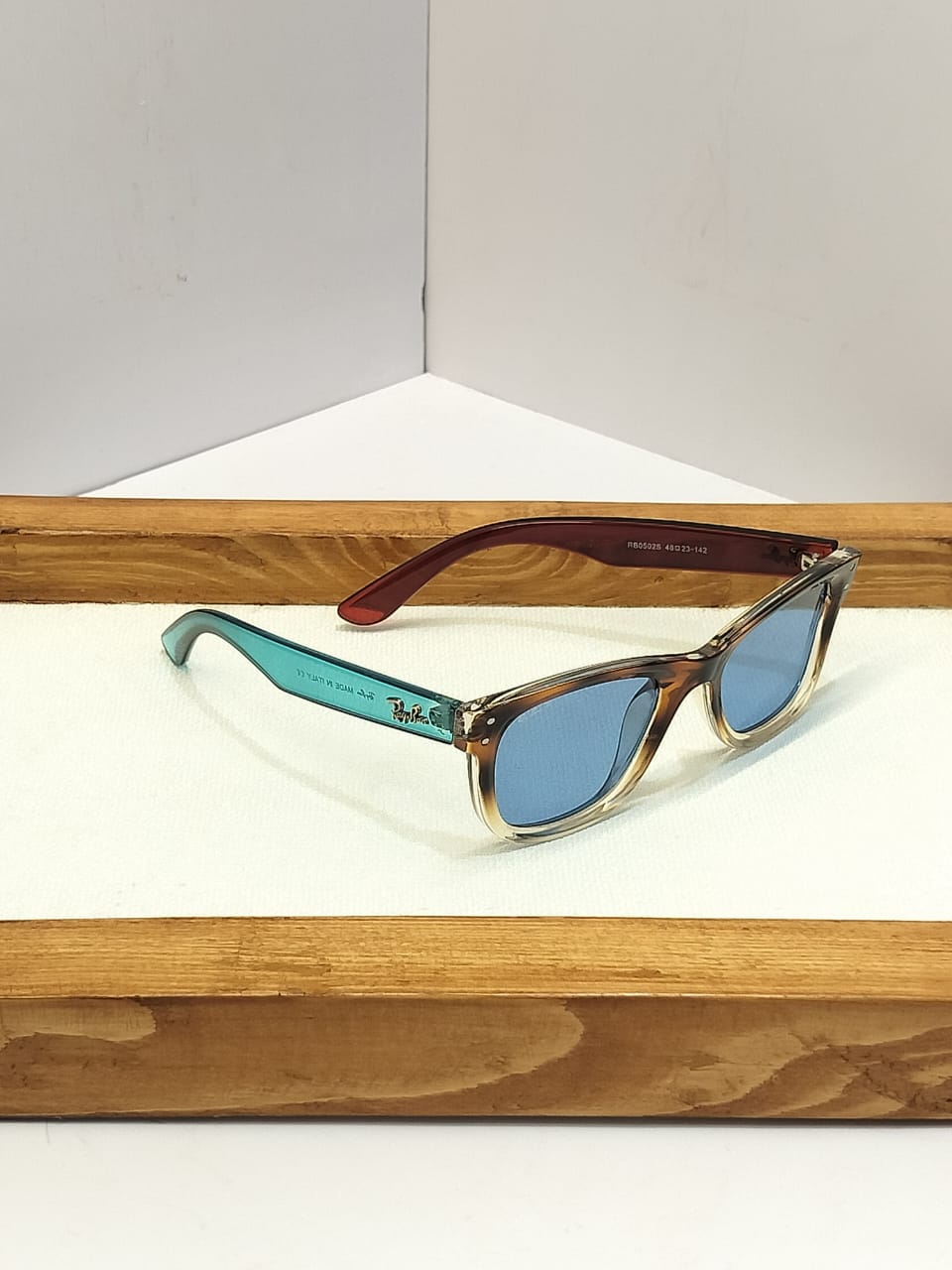 Translucent Square Wayfarer Sunglasses - Crystal Amber Retro Shades - HypeCulture
